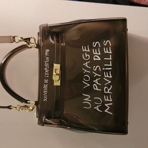 Un Voyage PVC Mini Bag - Transparent Black